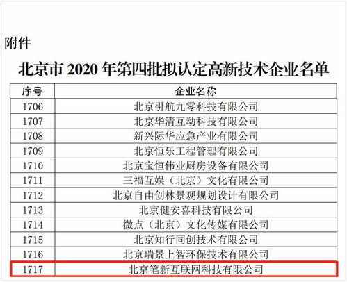 紙貴科技北京公司成功入選北京市2020年擬認定高新技術企業，助力信息技術咨詢服務發展